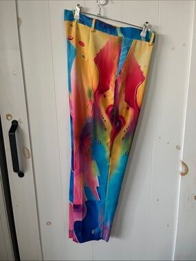 Women’s Vibrant Multicolor Abstract Print Pants